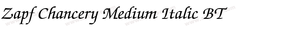 Zapf Chancery Medium Italic BT字体转换